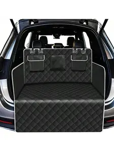 SUV Cargo Liner For Dogs, Waterproof Pet Cargo Cover Dog Seat Mat For SUVs Sedans With Bumper Flap Protector, Non-Slip, Large Size Universal Fit, Black