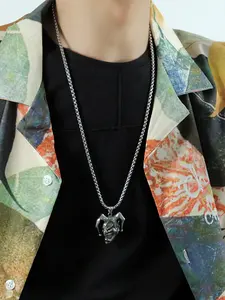 Cross Pendant Necklace, Evil Clown Face Necklace, Unisex Stainless Steel Jewelry, Vintage Gothic Style, Party Accessory, Unique Gift, Cross Necklaces