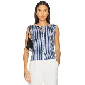 Free People Tilly Vest in Navy Combo