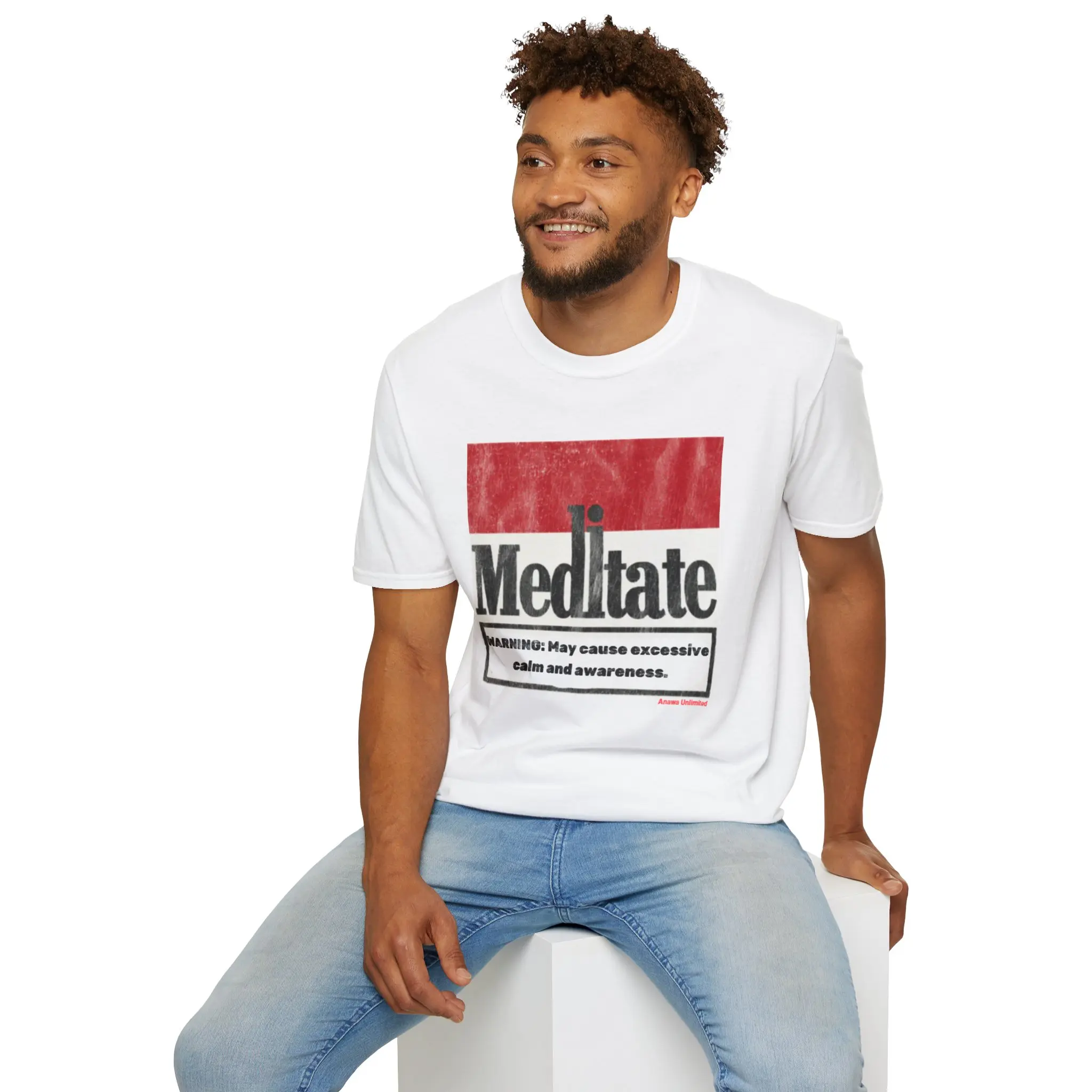 Meditate T-Shirt, Mindful Tee, Yoga Shirt, Zen Clothing, Unisex Meditation Top