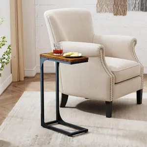 Minimalist Black Movable Tray Side Table, Multifunctional Sofa Side Table Mini Snack Table, Home Storage Small Coffee Table, Stable Lightweight Portable, Home Leisure Essential