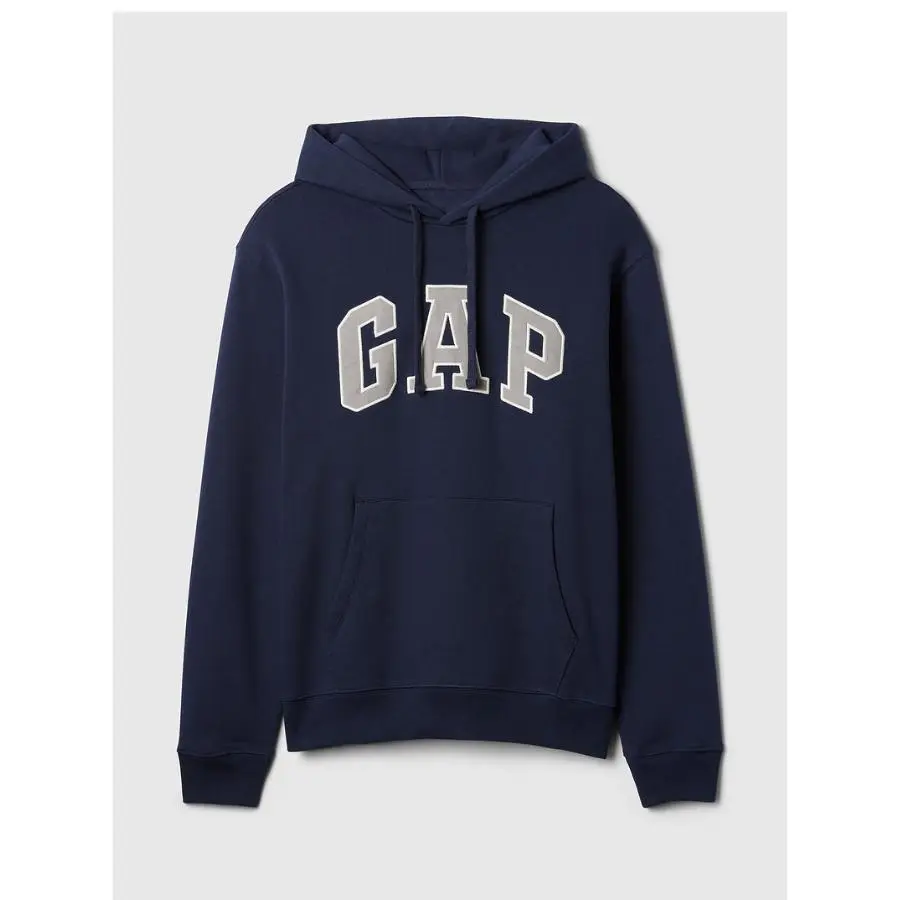 Men's Casual Logo Pullover Hoodie, Soft Vintage Design, Comfortable Fit Sweatshirt