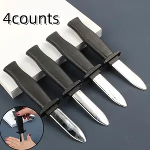 Set of 4 Magic Extendable Knives, Durable Plastic Fake Swords for April Fools' Day & Halloween Pranks, Party Props & Fun Gadgets