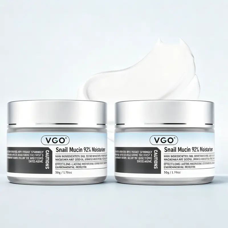 VGO Snail Mucin 92% Moisturizer Daily Face Gel Cream for Dry & Sensitive Skin, 50g / 1.76oz Cleanser Moisturizing Skincare-B
