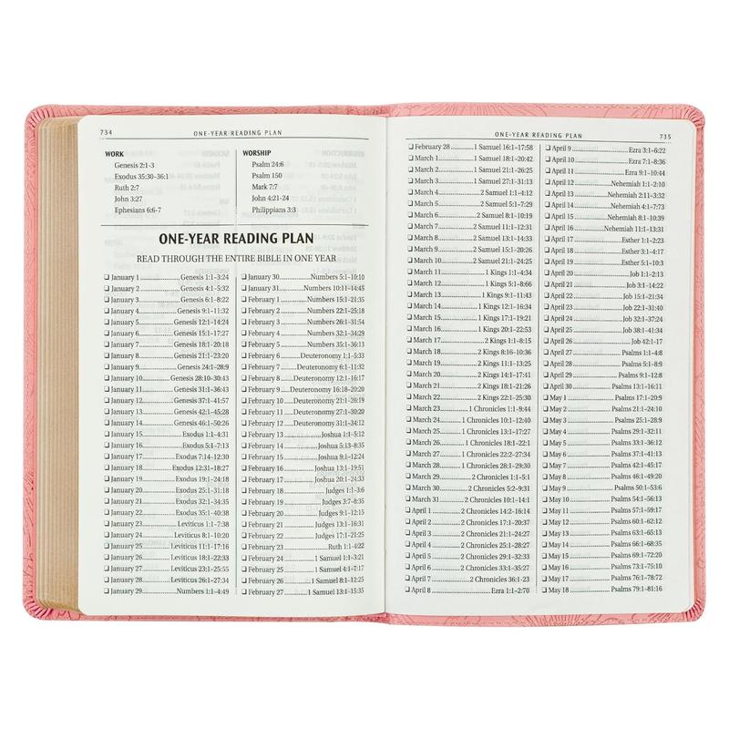 KJV Holy Bible, Blossom Pink Floral Flexible Cover, Gift Edition Imitation Leather