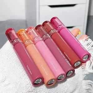 Long Lasting Lip Gloss, 6 Counts/set Liquid Lipstick, Tinted Moisturizing Glossy Lip Glaze, Lip Makeup for Girls & Women