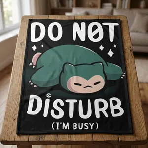 Snorlax Plush Throw Blanket, Super Cozy Flannel Fleece for Living Room Couch Bed, Warm Soft for Kids Boys Girls Adults, Ideal Picnic Blanket