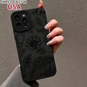 Floral Pattern Phone Case for Fall Gift, Shockproof Phone Protective Cover, Phone Accessory Compatible With iPhone 11 12 13 14 15 Pro Max