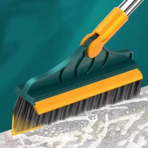 Floor Scrub Brush, 1 Count Long Handle Floor Brush, Floor Cleaning Brush, Household Cleaning Tool for Bathroom, Kitchen, Living Room, Cleaning Supplies
