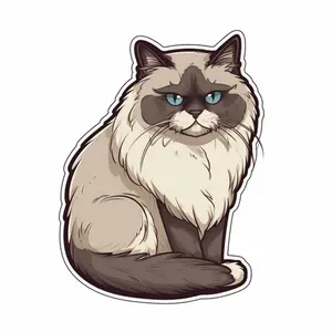 Ragdoll Cat Vinyl Decal Sticker for Car, Laptop, Tumbler and More. # 003896