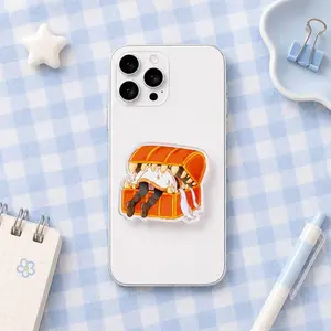 Chibi Frieren Stuck in Mimic Magsafe Phone Grip Holder, Aesthetic Japan Anime Acrylic Magnetic Phone Mount, Durable Popsocket Accessories