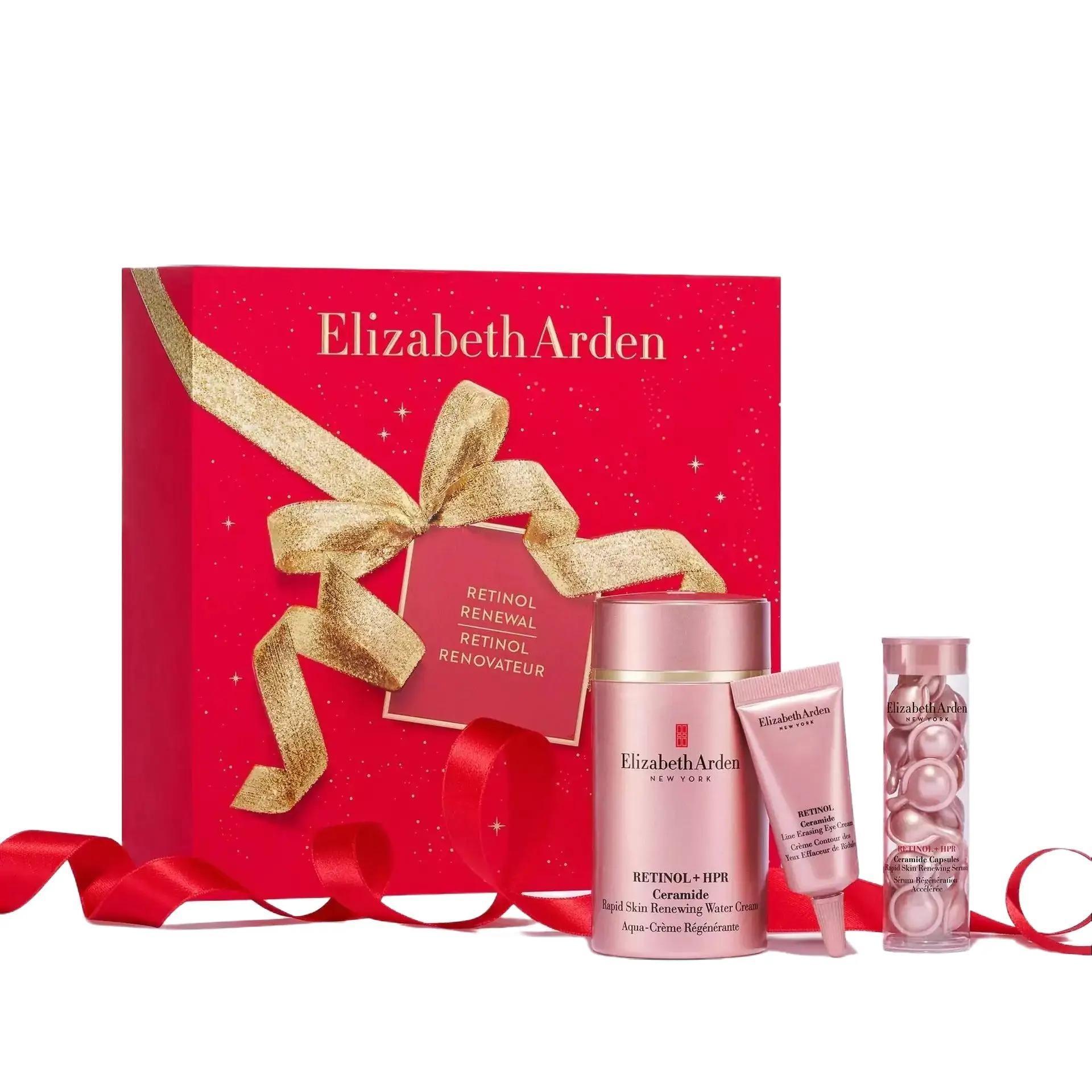 Elizabeth Arden Retinol Renewal 3-Piece Holiday Gift Set | Retinol + HPR Ceramide Serum Capsules, Water Cream, & Eye Cream for Smoothing Lines, Brightening, and Even Tone