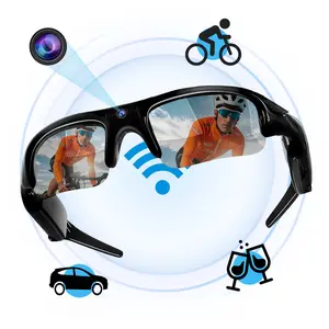 Wireless Camera Glasses, Unisex Sunglasses, Portable Camera, Mobile App Control, Supports 1080P HD Video and Photo Shooting, Loop Recording, Liberate Hands, Smart Glasses Camera
