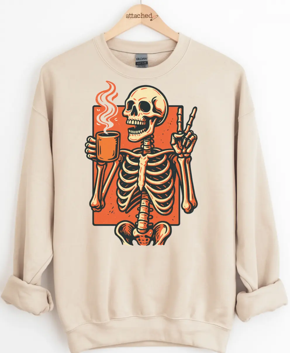 Skeleton Coffee Graphic Top Skeleton Coffee Graphic Top
