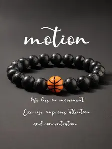 Natural Black Thread Loose Crystal Gemstone Beaded Bracelet, Vintage 10mm Bracelet, Unisex Bracelet Jewelry Gift, Bead Bracelets