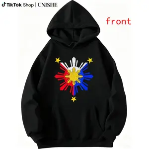 Pinoy Heritage Hoodie – 100% Filipino Flag Sun Design, Long Sleeve Edition