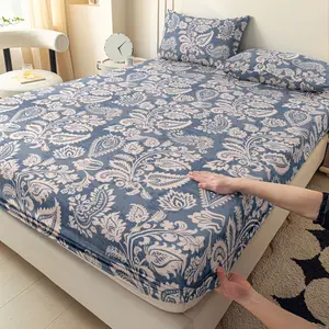 3pcs  Bed Sheet and Pillowcase Set for Dorm Twin Full Queen King Double Beds Shrink Fade Resistant Soft Skin Friendly Breathable Stays in Place 24H Easy Care