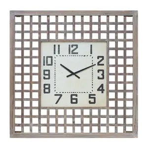 Melrose International Clock 29.5" Square Wood/MDF