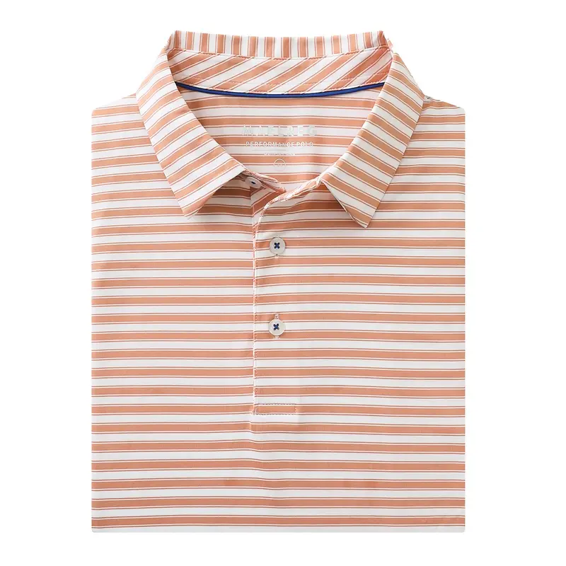 MAELREG Men's Striped Golf Polo Shirt Short Sleeve Moisture Wicking Lightweight Comfortable Performance Collared Casual Athletic Top
