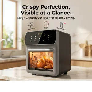 13L Air Fryer Oven: 1350W Fast Heating Convection Toaster with Non-Toxic Glass Window! 12 Presets, 304 Stainless Steel & Non-Stick Basket. 95% Less Oil for Healthy Family Meals. ETL Certified & Easy Clean Space-Saver!