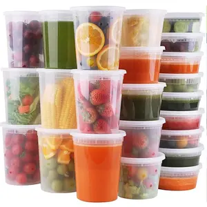 TikTok Viral 48-Pack Soup Cup Bundle – Leak-Proof 8/12/16/24/32 oz Containers compartment condiment lid meal on-the-go sauce to-go salad food storage container Kitchen Lunch Box