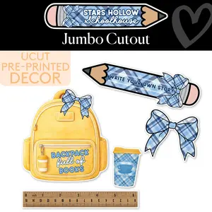 Backpack and Supplies Jumbo Cutouts | Stars Hollow Schoolhouse