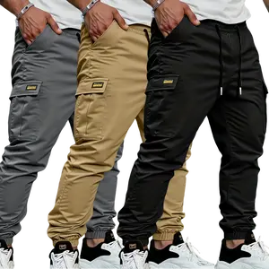 Men’s 3-pack tactical cargo pants with multiple pockets. This pair of cargo pants is available in various colors and is an ideal choice for spring and summer wear.