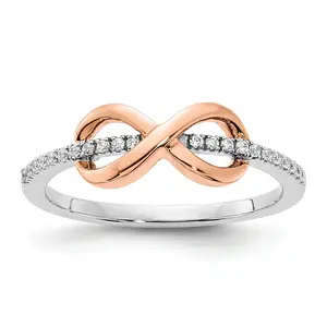 10K Gold Infinity Diamond Engagement Ring