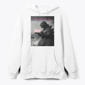 Angry Louis Godzilla Pink Cake Tru Transfer Hoodie - Premium Unisex Streetwear with Bold Anime-Inspired Print for TikTok Creators Casual Comfortable Fleece