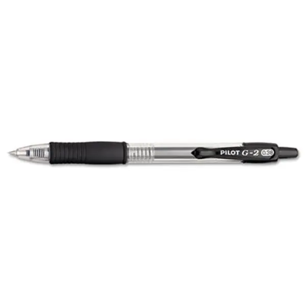 Pilot Retractable Ultra-Fine Gel Roller Ball Pen (Model 31277) - Black, Smear-Proof, Acid-Free Archival-Safe Ink, Contoured Rubber Grip, Office Stationery Writing Tool, Acid-Free Ink, Gel Pens, Pens & Refills