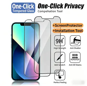 Privacy Screen Protector for iPhone 16/15/14 Pro Max Samsung S24 series, Dust-free Film, Anti-Spy, Fingerprint Resistant, Military-Grade Shatterproof Protection shockproof Ultra Clear HD Kit tiktokshopspringglowup