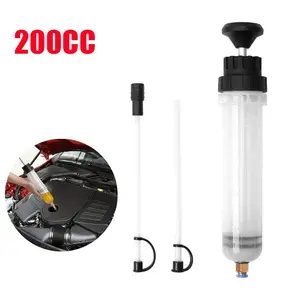 200cc Car Oil Extractor Syringe, Brake Fluid Extraction Fill Pump with Extension Hose & Scale, Universal for Cars, Trucks, Tractors & Motorcycles
