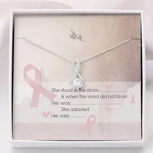 Friend Necklace, Inspiring For Cancer “ Cancer Survivors Gift Necklace “ Necklace With Gift Box, Friendship necklace, matching sets, BFF gifts, meaningful jewelry, best friend forever