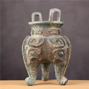 Eata Gift Ancient Bronze Tripod Cauldron - Traditional Chinese Cooking Vessel, Hotel Décor, High-End Personal Gift
