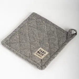 Forpost  Gray Stone Washed Cotton Pot Holder