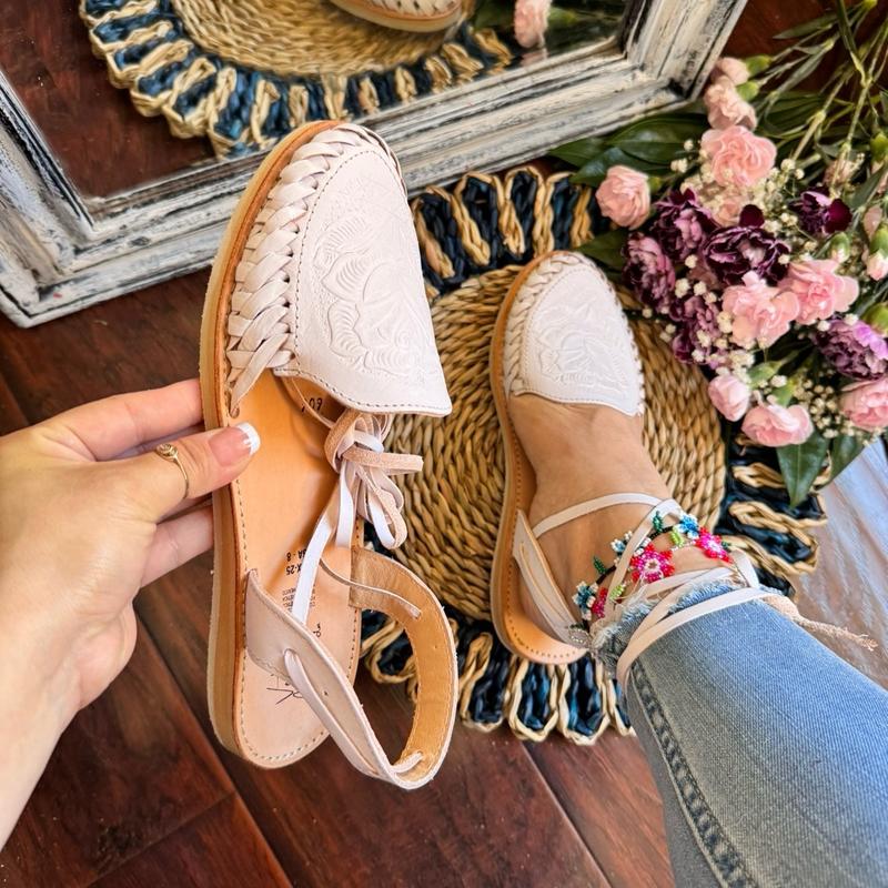 Mexican Style Colorful Leather Huarache Sandals - All Sizes. Lace up huaraches. Lace up shoes.