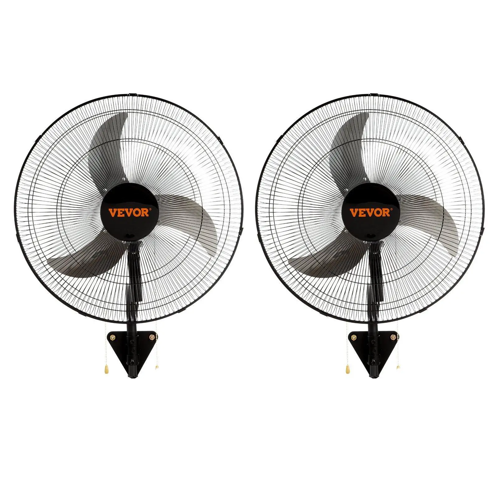 VEVOR Oscillating Wall Mount Fan, Various specifications, Commercial or Residential for Warehouse, Greenhouse, Workshop, Patio, Basement, Black