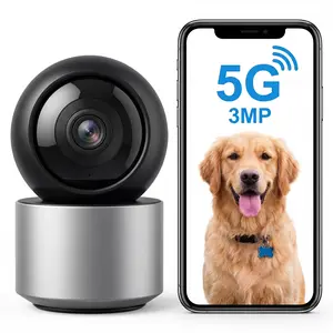 5G Indoor Security Camera, 3MP Pet Camera with Speaker for Dog/Cat, Indoor Home Camera with Phone App, Dual-Band WiFi, Auto Tracking, Night Vision, 2-Way Talk, Cloud & SD Card Storage tiktokshopspringglowup