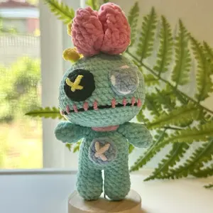 Handmade Doll Amigurumi Collectible Keychain Scrump Doll