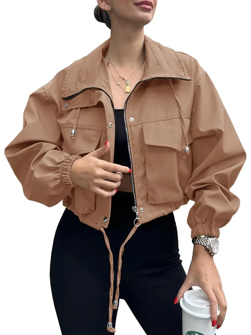 cropped anorak jacket - TikTok Shop