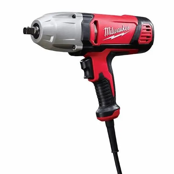 Milwaukee 9070-20 1/2 in. Electric Impact Wrench with Rocker Switch, 300 Ft-Lbs Torque, 7.0-Amp Motor, 1800 RPM, Detent Pin Socket Retention, Ergonomically Shaped Handle, Factory-New for Bolts, Factory-New Condition, Faster Installations