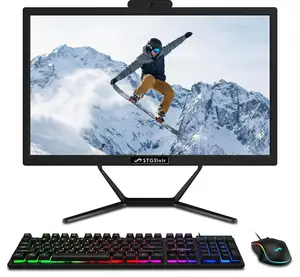 STGSivir All in One Desktop Computer, 21.5" FHD Display, Intel Core i7 up to 3.9G, 16GB RAM, 512GB SSD, WiFi 5, BT, RGB Keyboard & Mouse, Webcam, Windows 11 Home