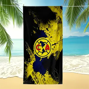 Club América Beach Towel,Iconic CA Logo Print, Lightweight Plush Towel, Super Absorbent Microfiber, Quick-Dry for Beach & Pool,Perfect for Summer & Fan Gear, Great Gift for Supporters