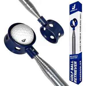 Golf Ball Retriever Telescopic for Water, GolfBall Grabber Tool, Golf Accessories Gifts for Men, Women & Golfers, Golf Balls Picker with Stainless Steel Shaft&Non-Slip Rubber Grip