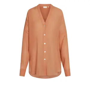 Barcelona Tunic - Desert Rose Crinkle Linen