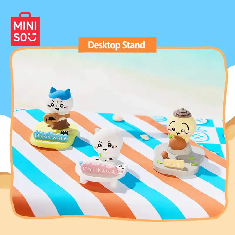 MINISO Chiikawa Series Desktop Stand - Cute Cartoon Anime Ornament & Cellphone Mobile Smartphone Accessory, Adorable Character Design, Stable Lightweight Phone Holder, Ideal for Desk Decoration, Perfect Gift for Kids