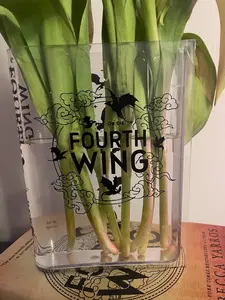 Fly or Die Acrylic Book Vase, Fourth Wing Acrylic Flower Vase, Gifts For Book Lover | Court of Dreams Merch | Night Court Gift for SJM Lovers | Bookish Library Decor