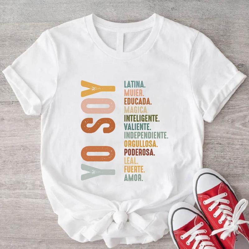 [100%25 Cotton] Yo Soy T-Shirt, Mujer Latina Shirt, Mexican Latina Mujer Independiente Tee, Hispanic Gift Shirt, Mexican Shirt. Shirtslatinas Cotton Casual T-Shirt For Men And Women