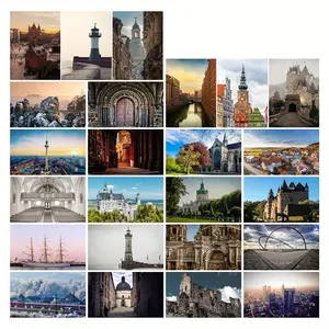 24 Pack Germany Landscape & Cityscape Postcards - 300gsm Premium Cardstock with Crisp Detailing Printing, Perfect for Holiday Decor, Cultural Keepsakes & Collector’s Items (Ideal for Travelers, Archit