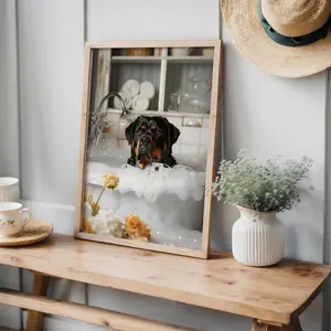 Funny Dog Picture, Bathroom Wall Art, Wall Poster, Wall Decor, Dog Lover Gift, Poster, Funny bathroom print